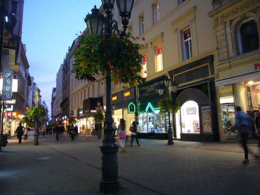 Центральная улица будапешта