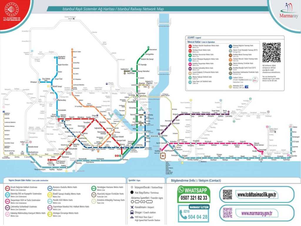 Карта общественного транспорта стамбула