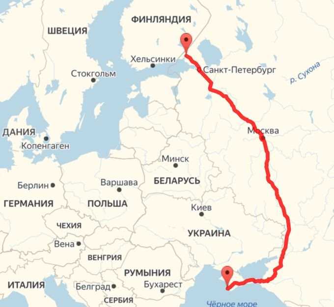От границы украины до санкт петербурга