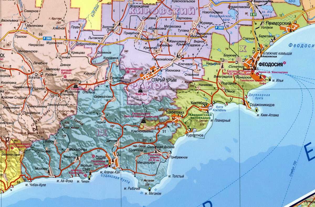 Какие города расположены в крыму. Судак на карте Крыма. Г Судак на карте Крыма. Судак Крым на карте побережья. Судак Крым на карте России.