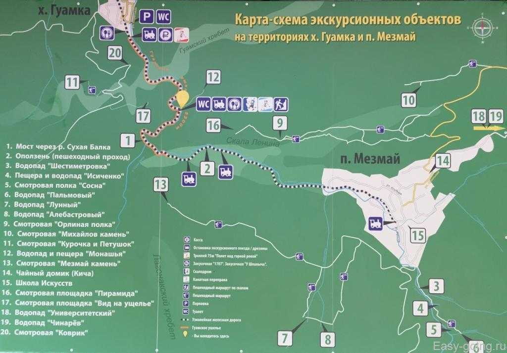 Карта маршрута краснодарского края