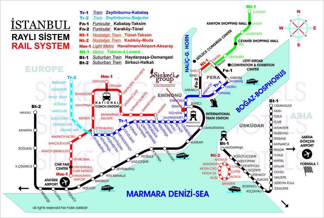 Метро стамбула - важные и туристические линии 2022