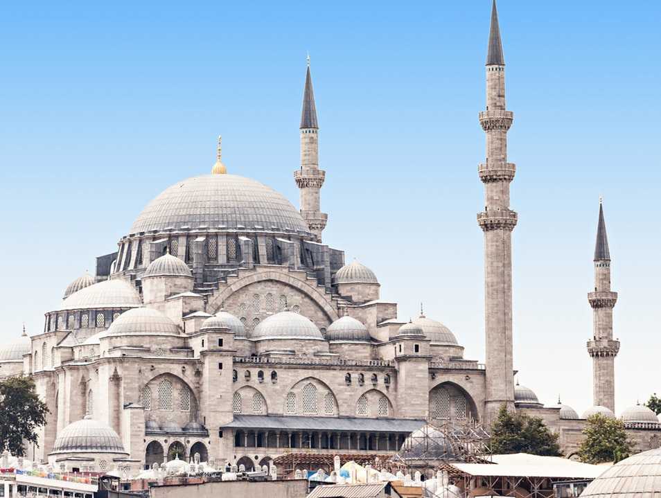 Мечеть сулеймание и голубая мечеть в стамбуле султанахмед