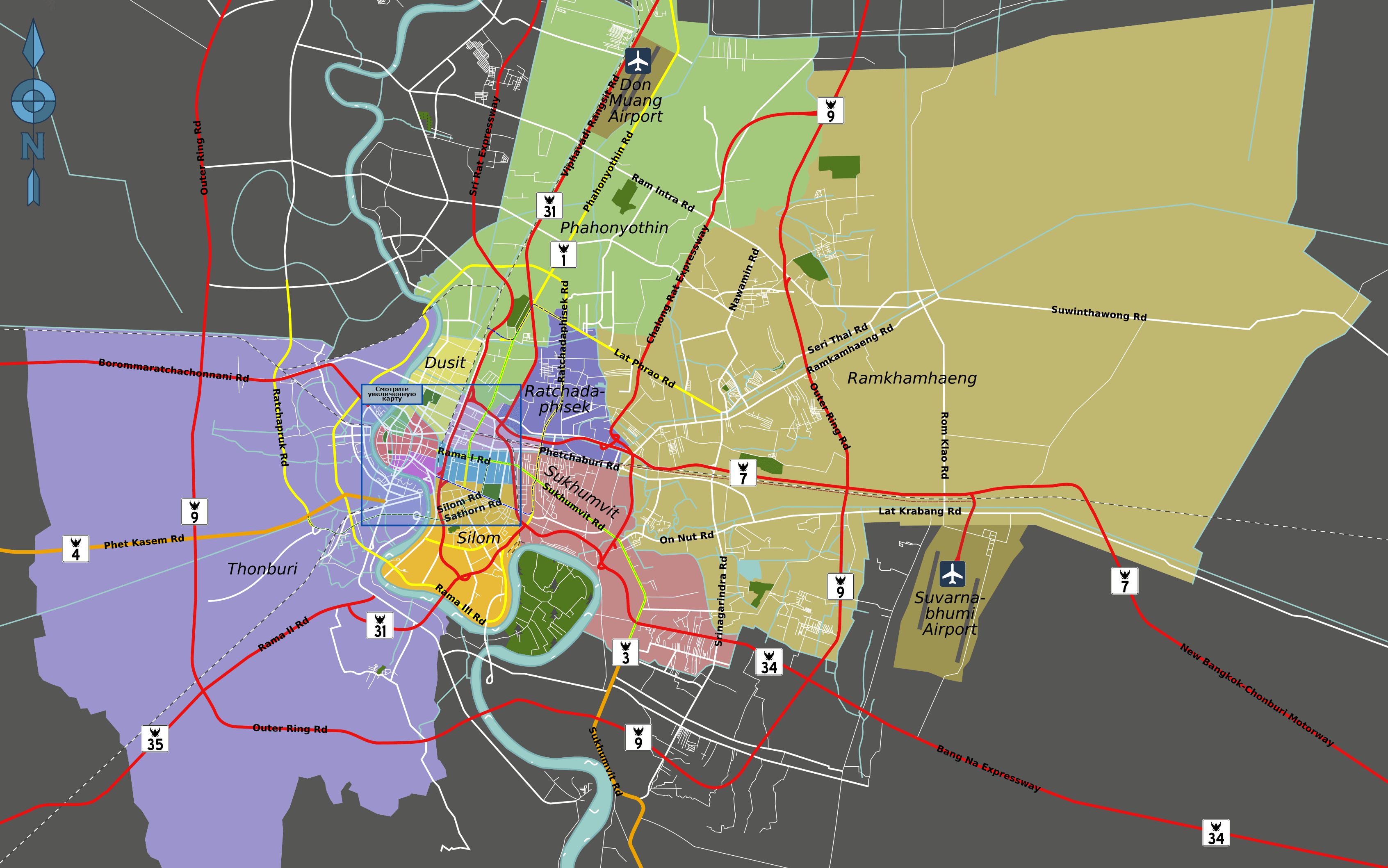 В каком районе Бангкока лучше выбрать отель, где лучше остановиться: практические рекомендации и краткий обзор районов, районы на карте