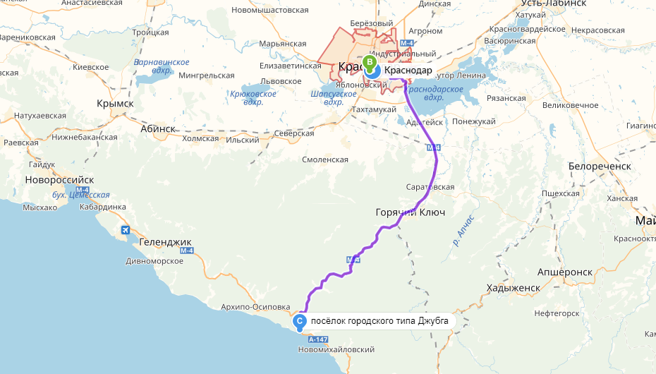 Карта новороссийска маршрутки