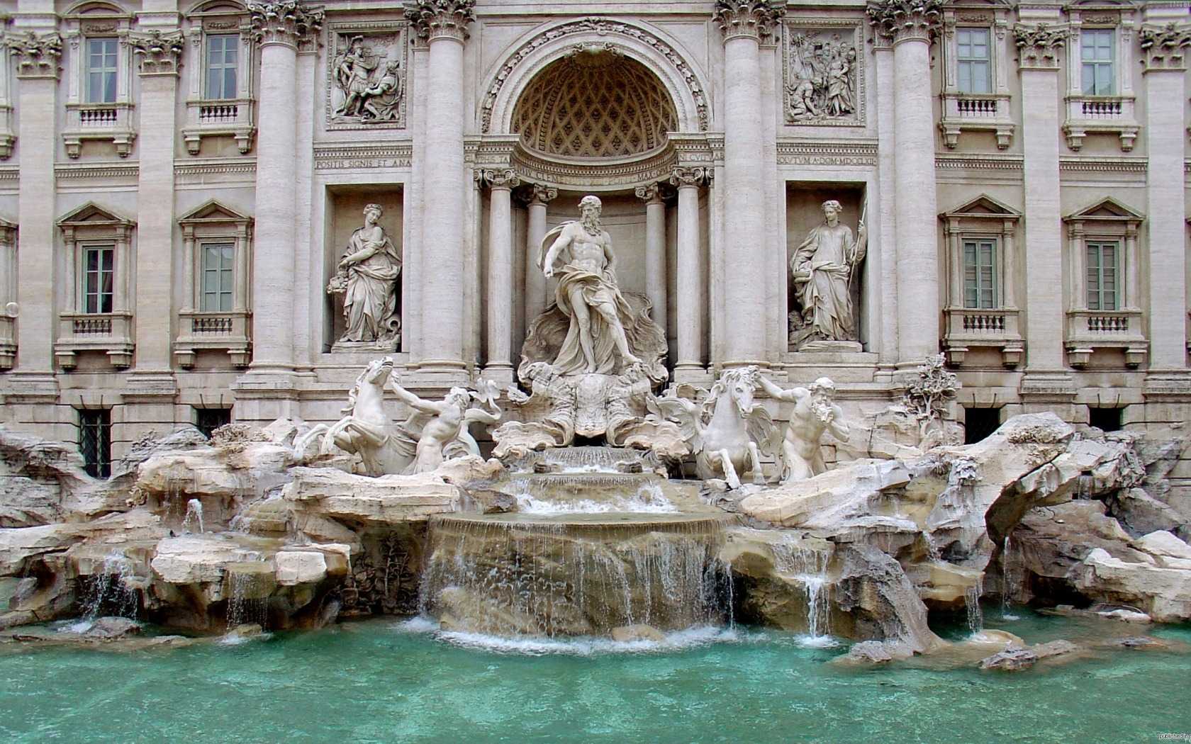 Фонтан ди Треви, расположенный в итальянском городе Риме, считается архитектурной жемчужиной, самым крупным и знаменитым фонтаном Рима Вокруг фонтана Треви ходят интересные поверья Одно, из которых гласит что человек, повернувшийся к фонтану спиной и