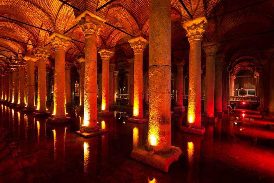Цистерна базилика в стамбуле: мистическое подземелье